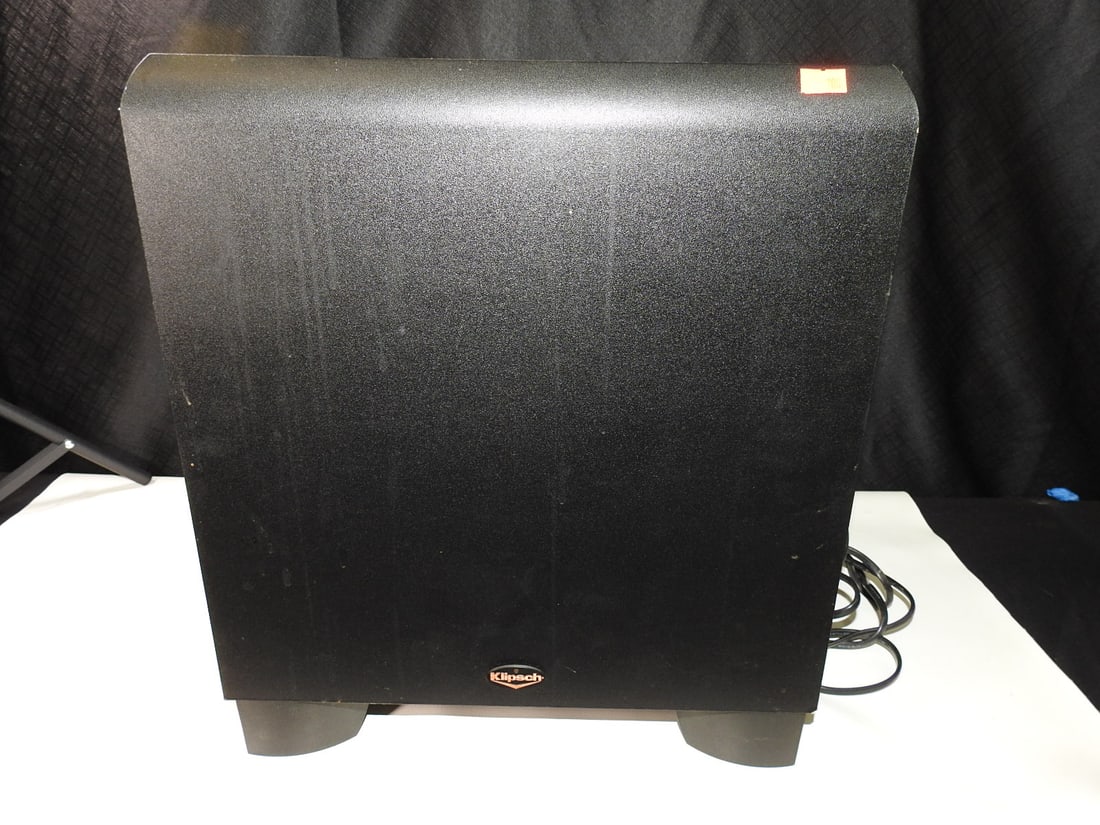 Klipsch KSW-12 Powered Subwoofer: Klipsch KSW-12 powered subwoofer, made in Hope, Arkansas. Approx. 17 H x 15 W x 16 D in.