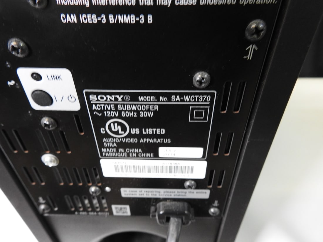 Sony SA-WCT370 Wireless Subwoofer - 5