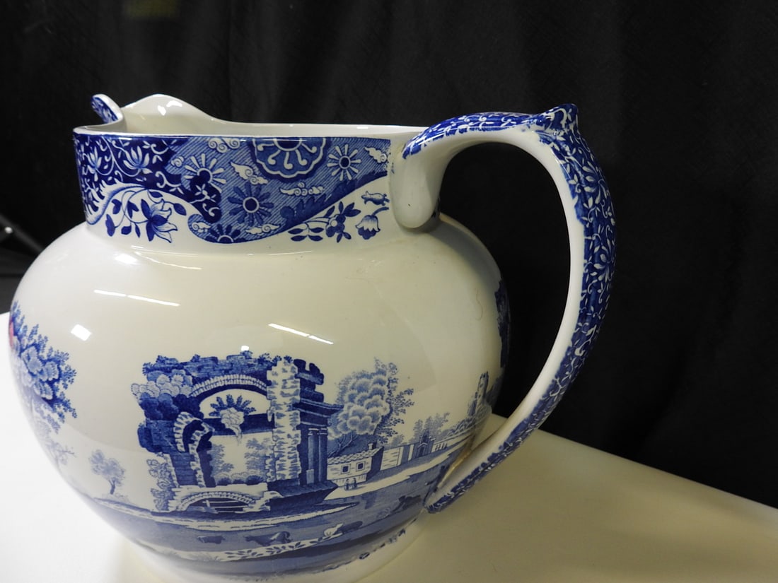 Spode Blue Italian Water Pitcher - 2