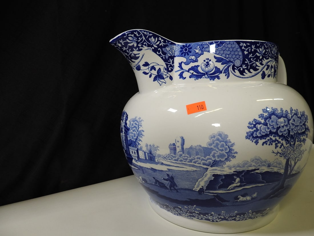 Spode Blue Italian Water Pitcher - 3