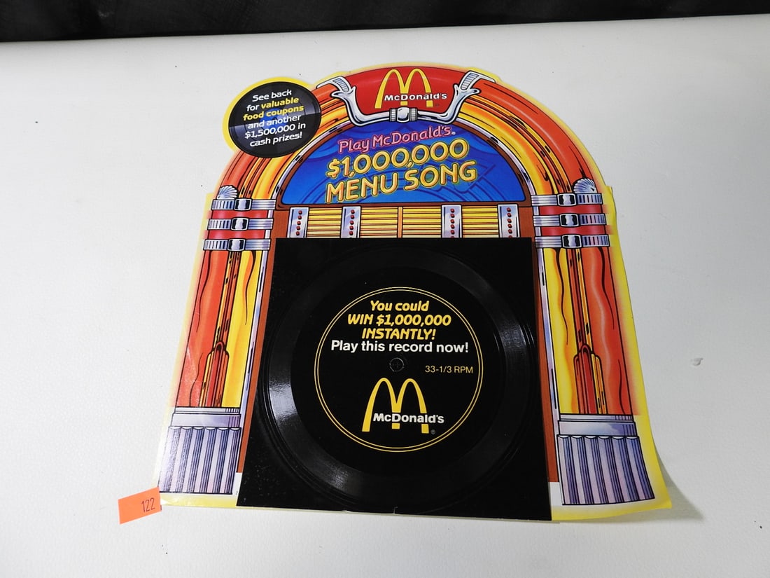 1989 McDonalds Million Dollar Menu Song Flexi-Disc (1 of 4)