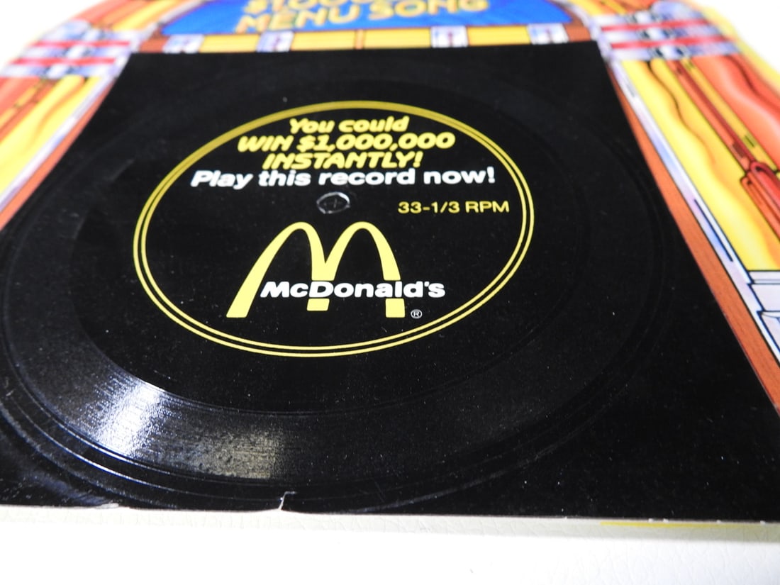 1989 McDonalds Million Dollar Menu Song Flexi-Disc - 3
