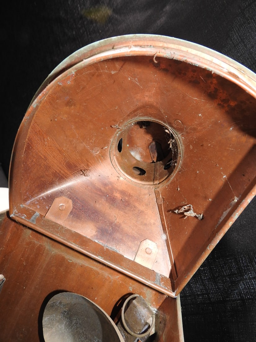 Vintage Copper Marine Navigation Lantern - 11