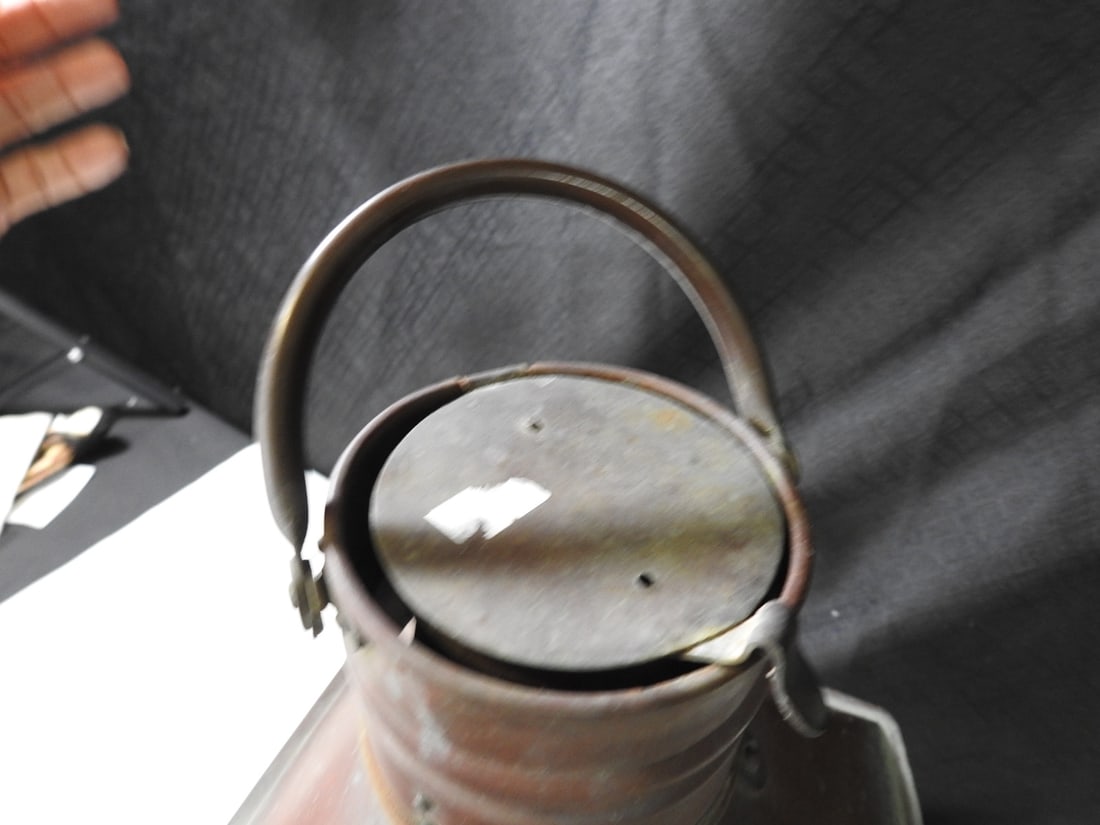 Vintage Copper Marine Navigation Lantern - 7