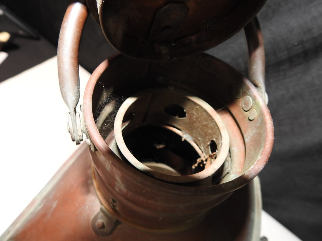Vintage Copper Marine Navigation Lantern - 8