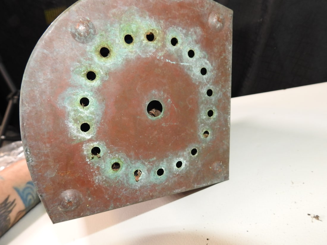 Vintage Copper Marine Navigation Lantern - 9