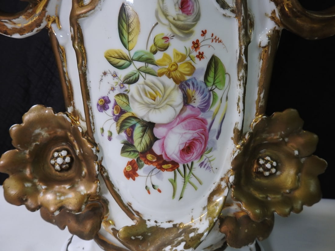 19th Century French Old Paris Porcelain Spill Vase - 2