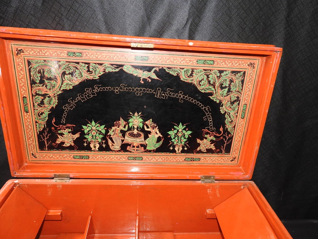 Traditional Burmese Lacquerware Storage Chest - 13