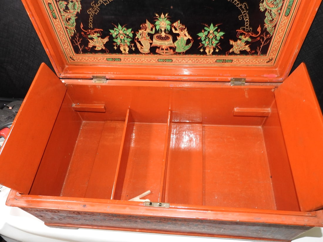 Traditional Burmese Lacquerware Storage Chest - 15