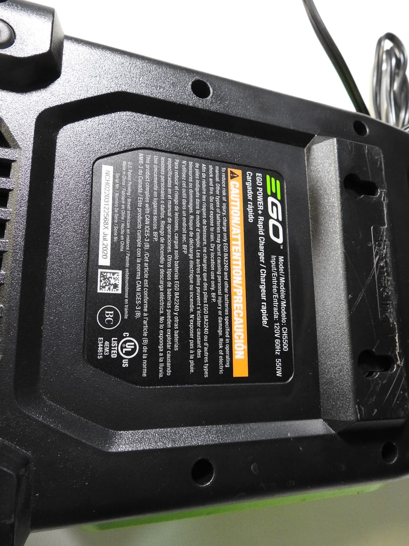 EGO 56V Lithium Ion Battery and CH500 Rapid Charger - 9