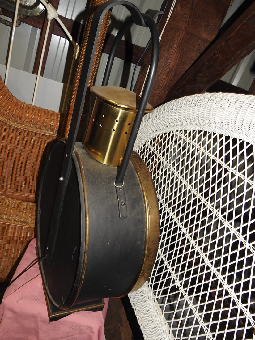 Antique Converted Train Light Lamp - 17