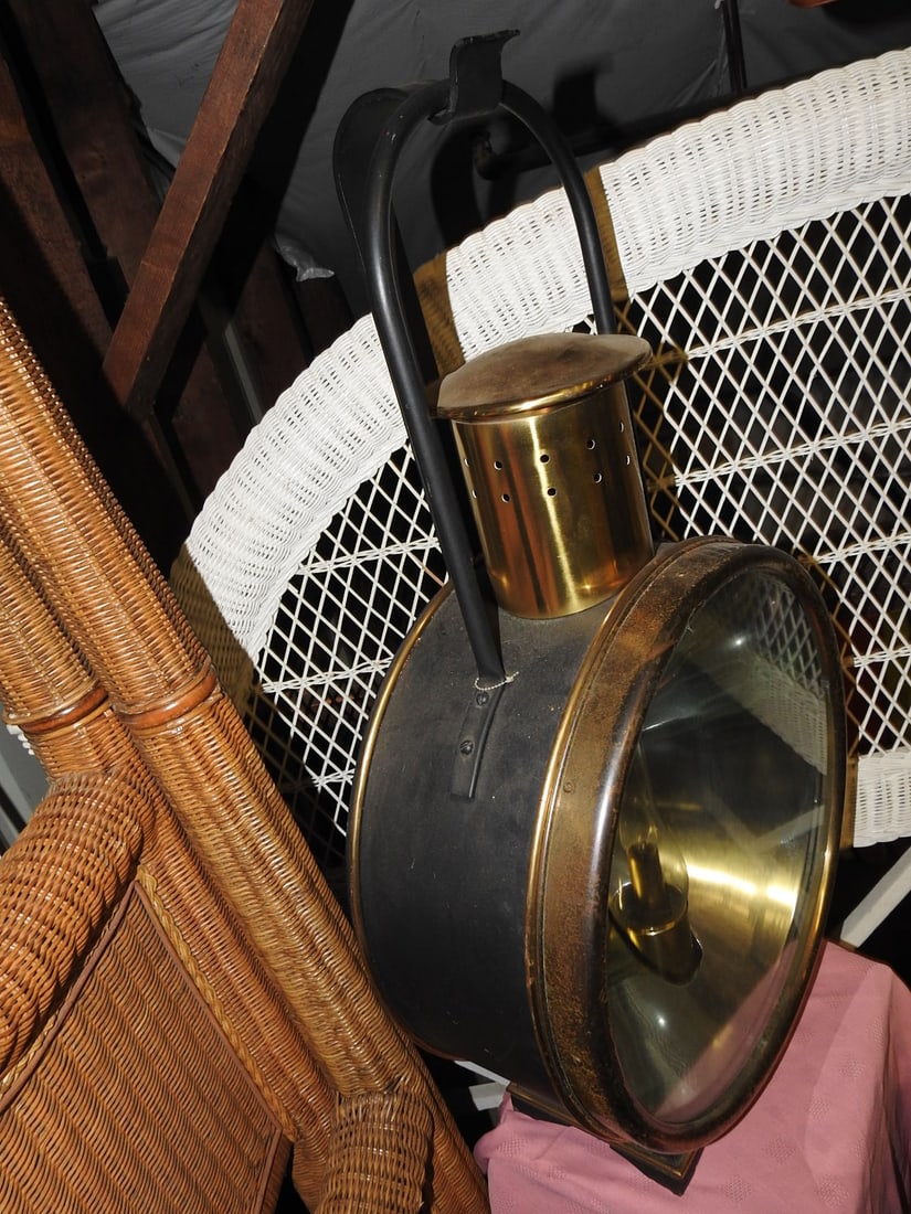 Antique Converted Train Light Lamp - 2