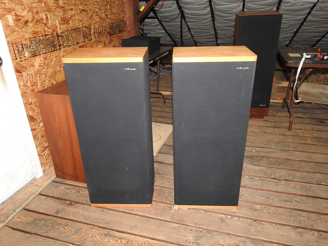 Polk Audio SDA 2 Loudspeakers Pair: Pair of Polk Audio SDA 2 loudspeakers. Approx. 40 H x 16 W x 23 D in.