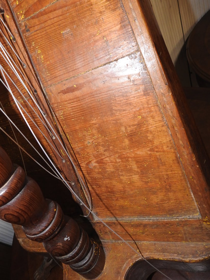 Antique Wooden Harp - 3