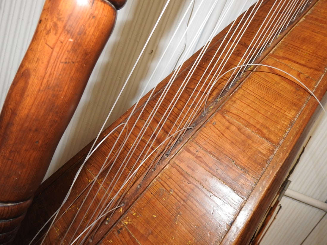 Antique Wooden Harp - 4