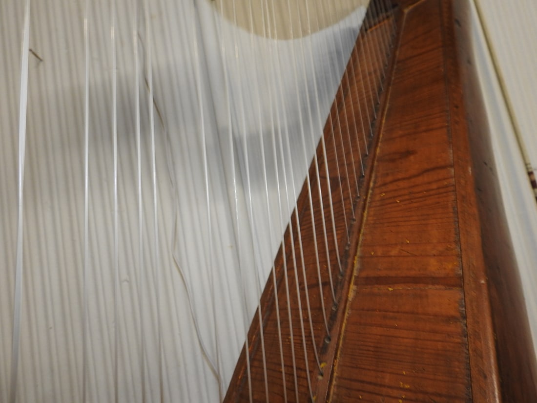 Antique Wooden Harp - 5