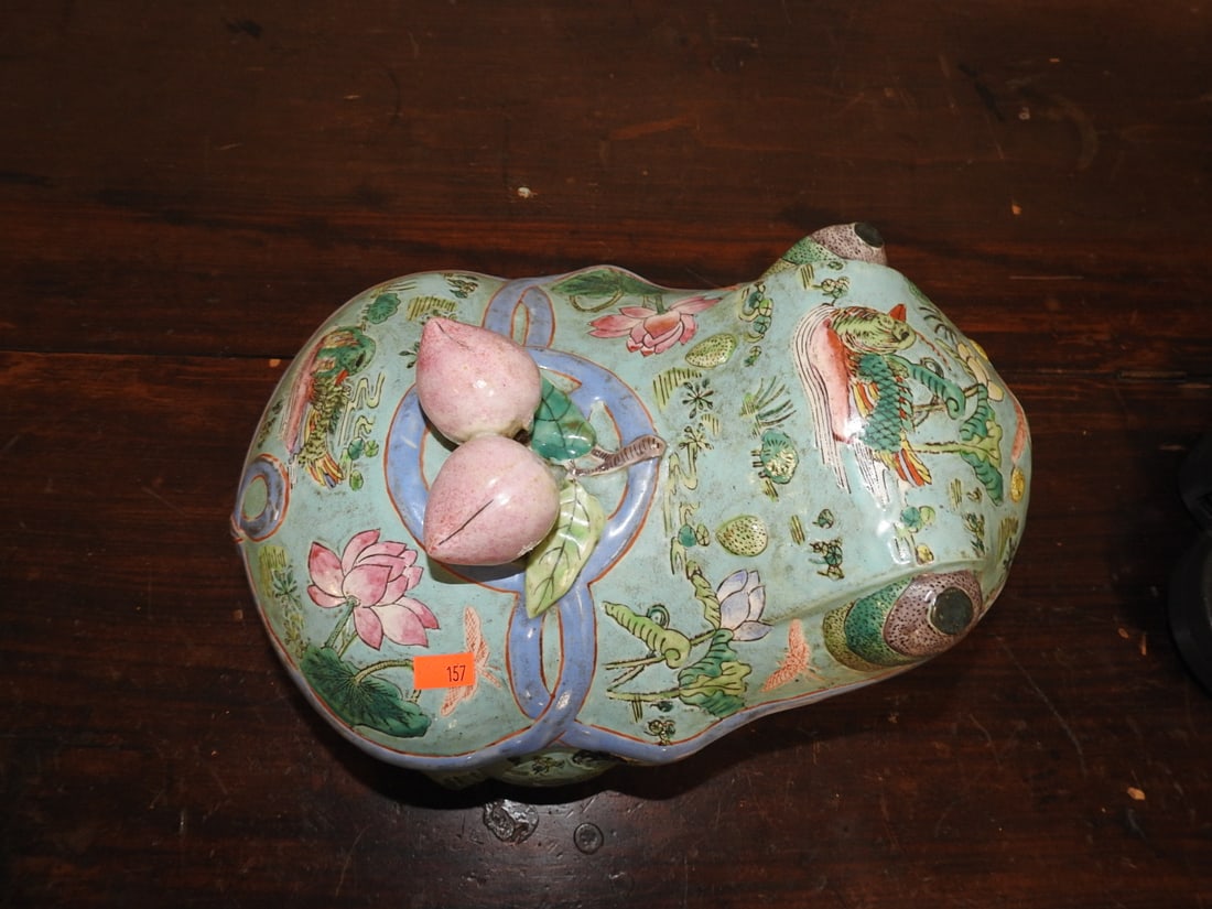 Decorative Ceramic Frog Lidded container - 3