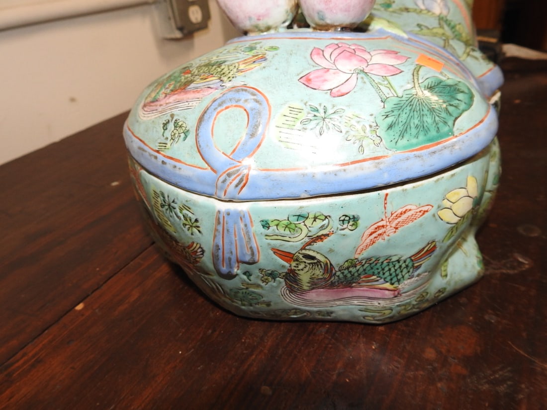 Decorative Ceramic Frog Lidded container - 4