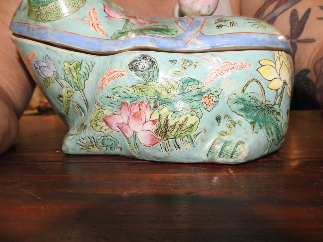Decorative Ceramic Frog Lidded container - 5