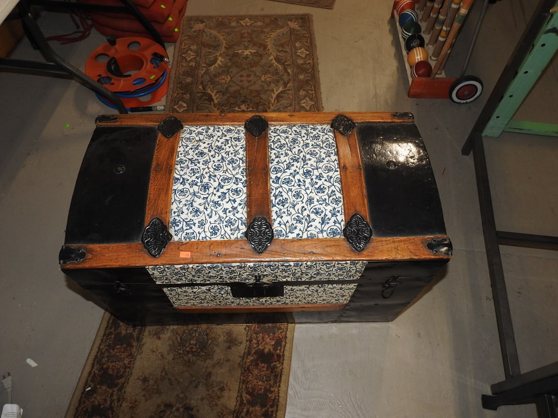Decorative Antique Steamer Trunk - 2