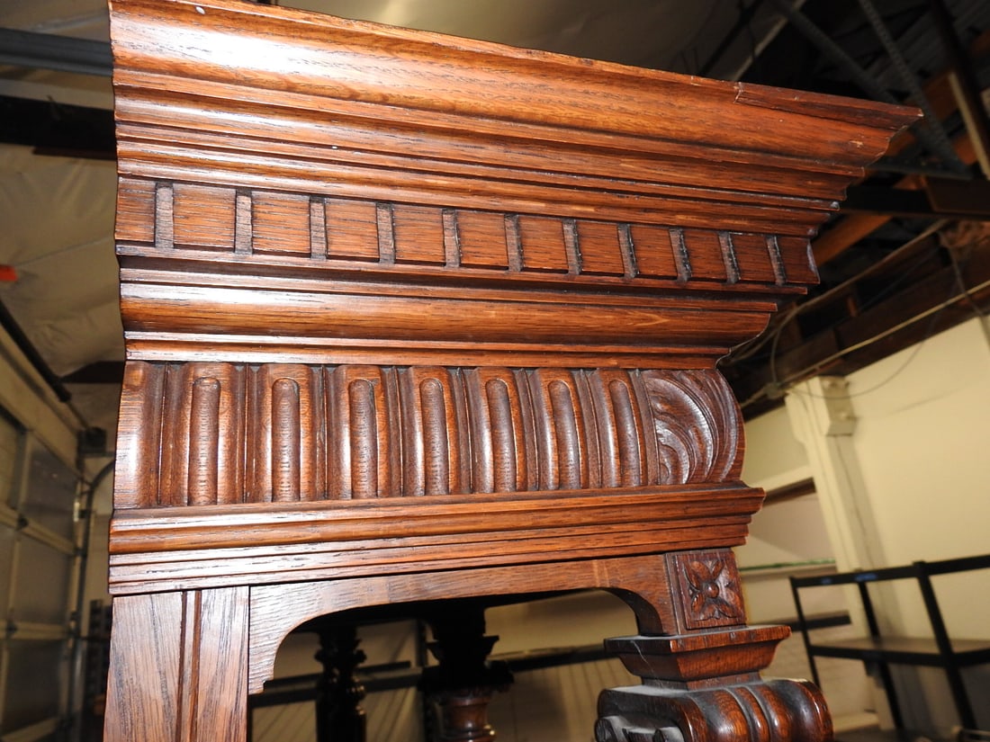 Antique Victorian Renaisance Revival With Mirrored Hutch - 6