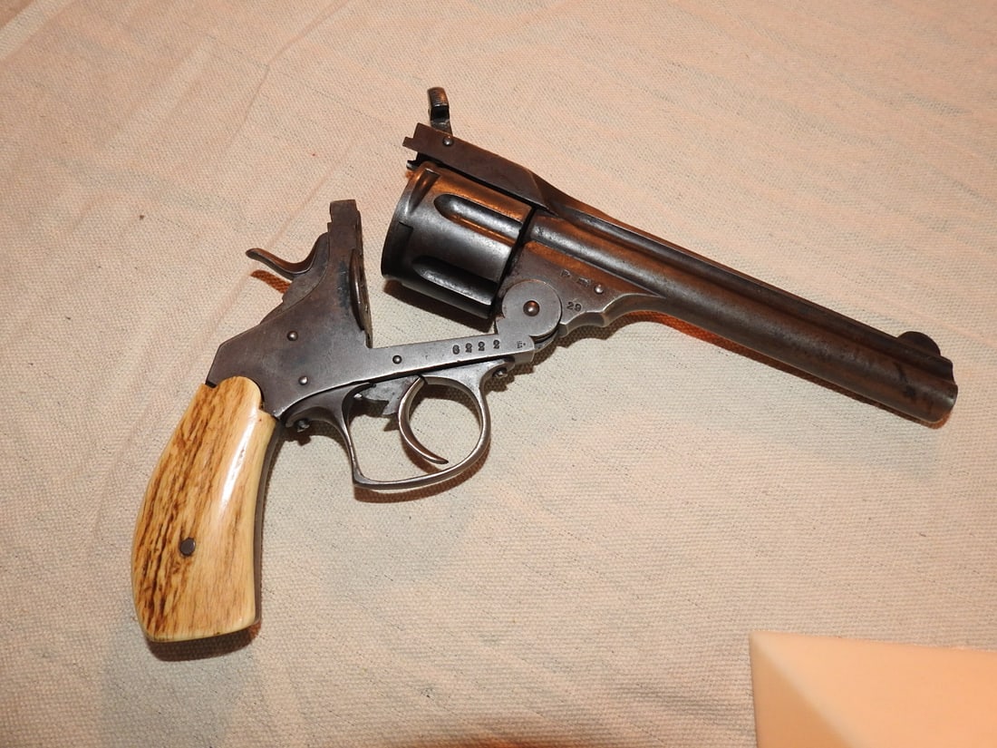Antique Belgian Top-Break Single Action Revolver Caliber .44-40 - 2