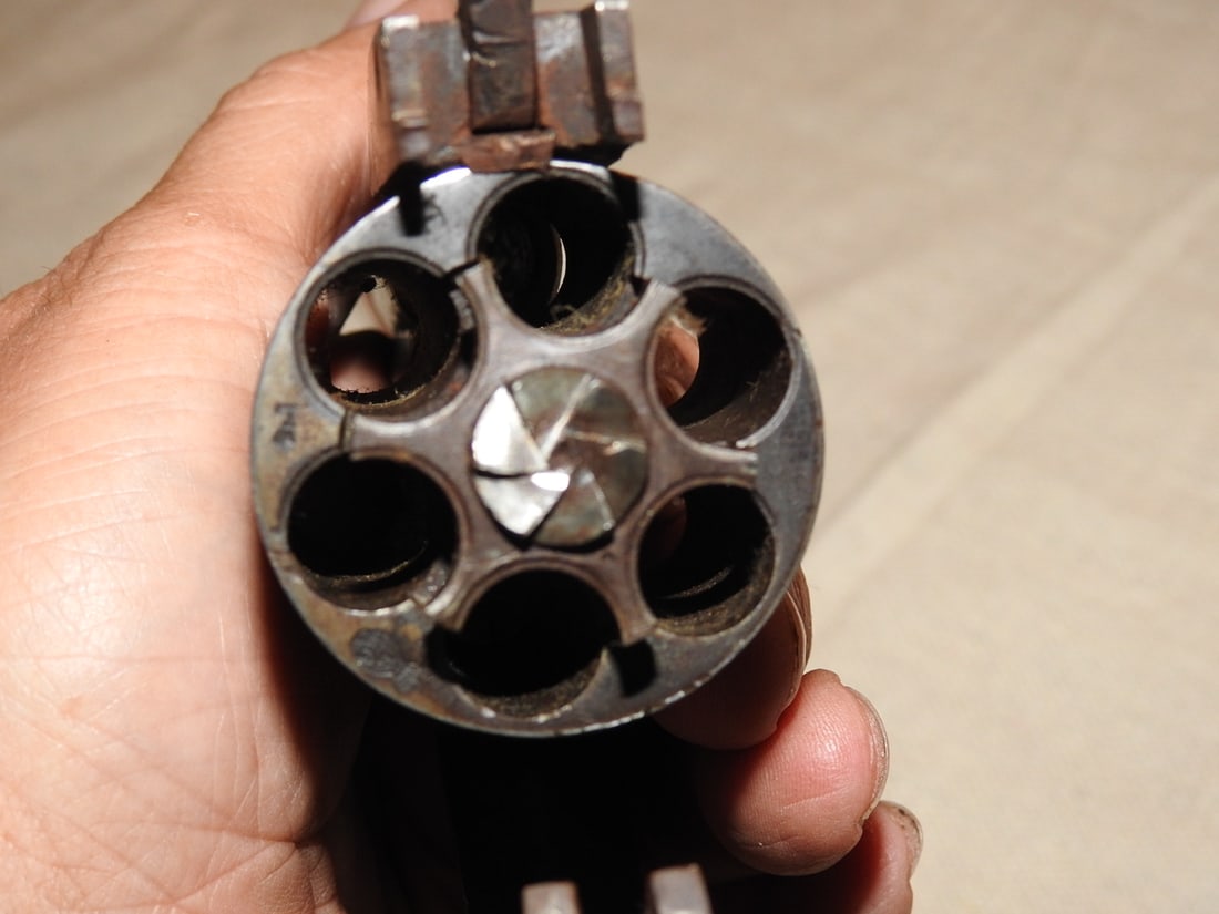 Antique Belgian Top-Break Single Action Revolver Caliber .44-40 - 7