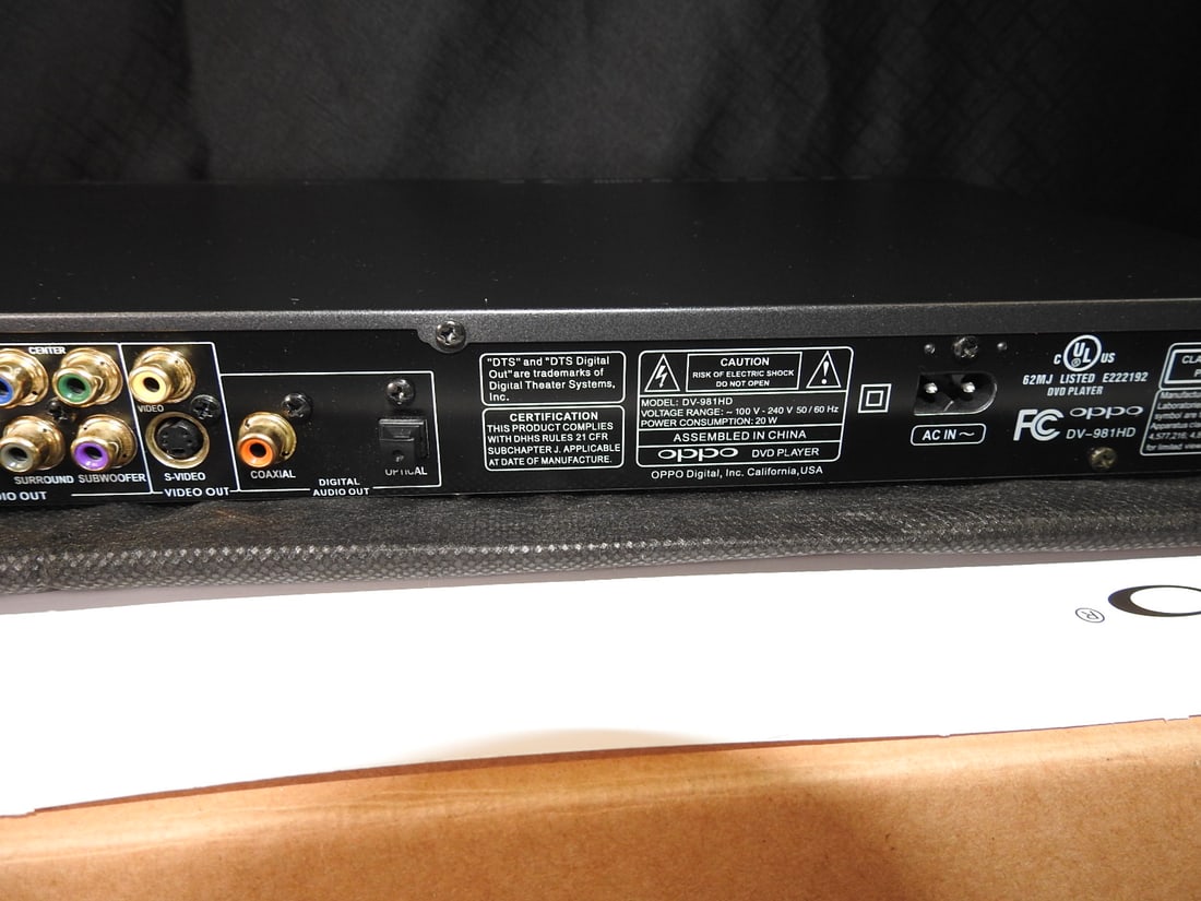 OPPO DV-981HD DVD/SACD Player New in Box - 7