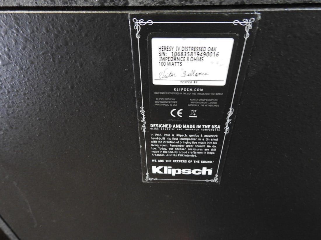 Klipsch Heresy IV Speakers Pair in Distressed Oak - 14
