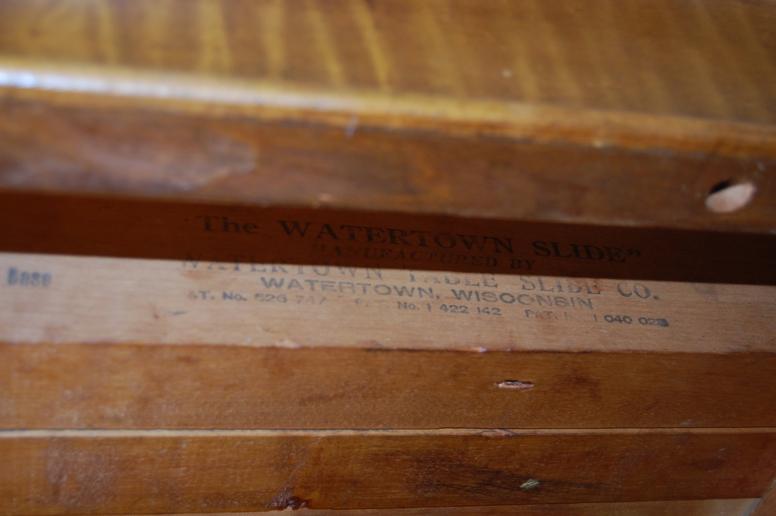 Vintage Watertown Table Slide Extension Mechanism - 7