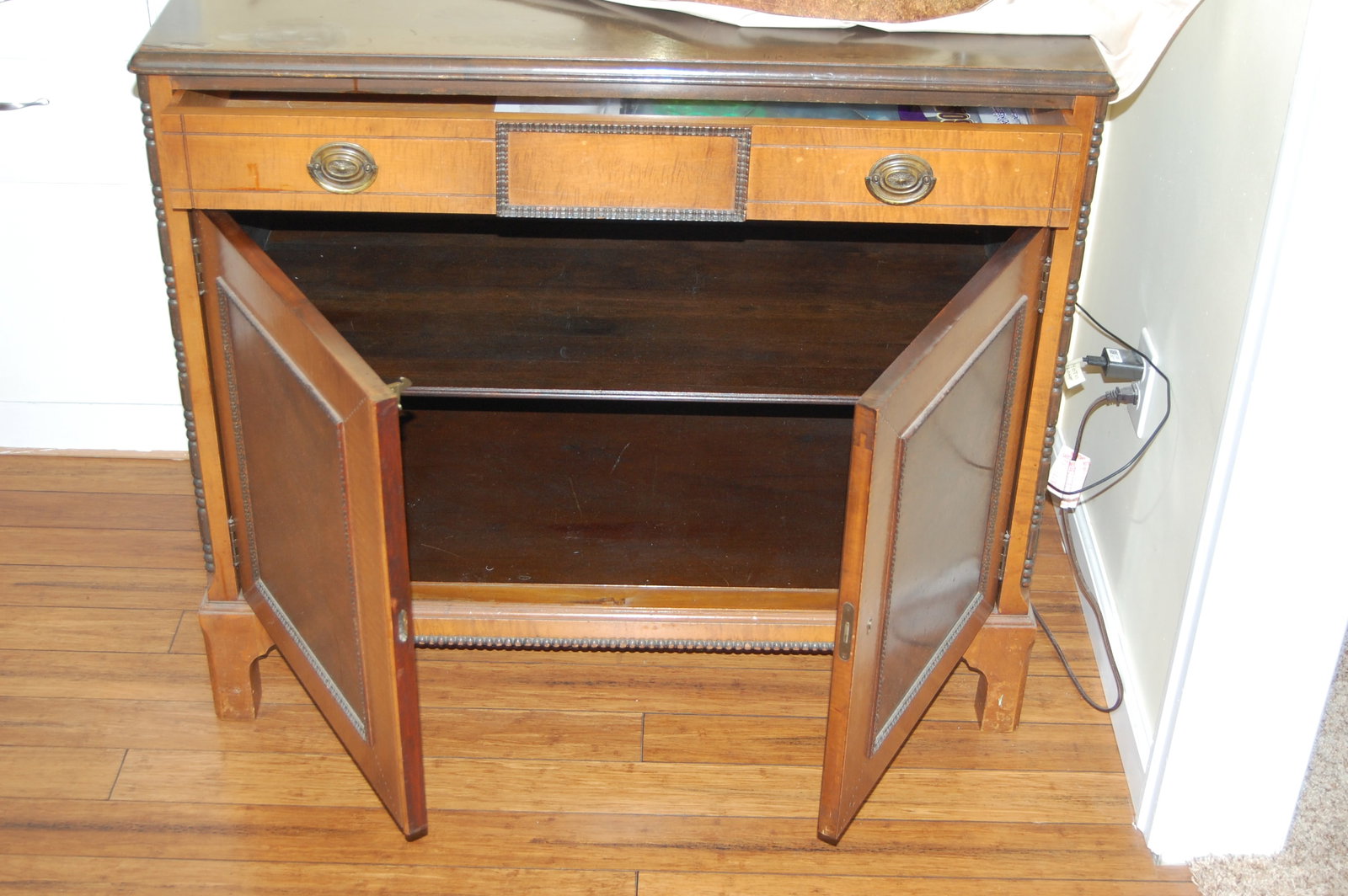 Antique Cabinet / Storage Case w/ 2 Drawers - 2