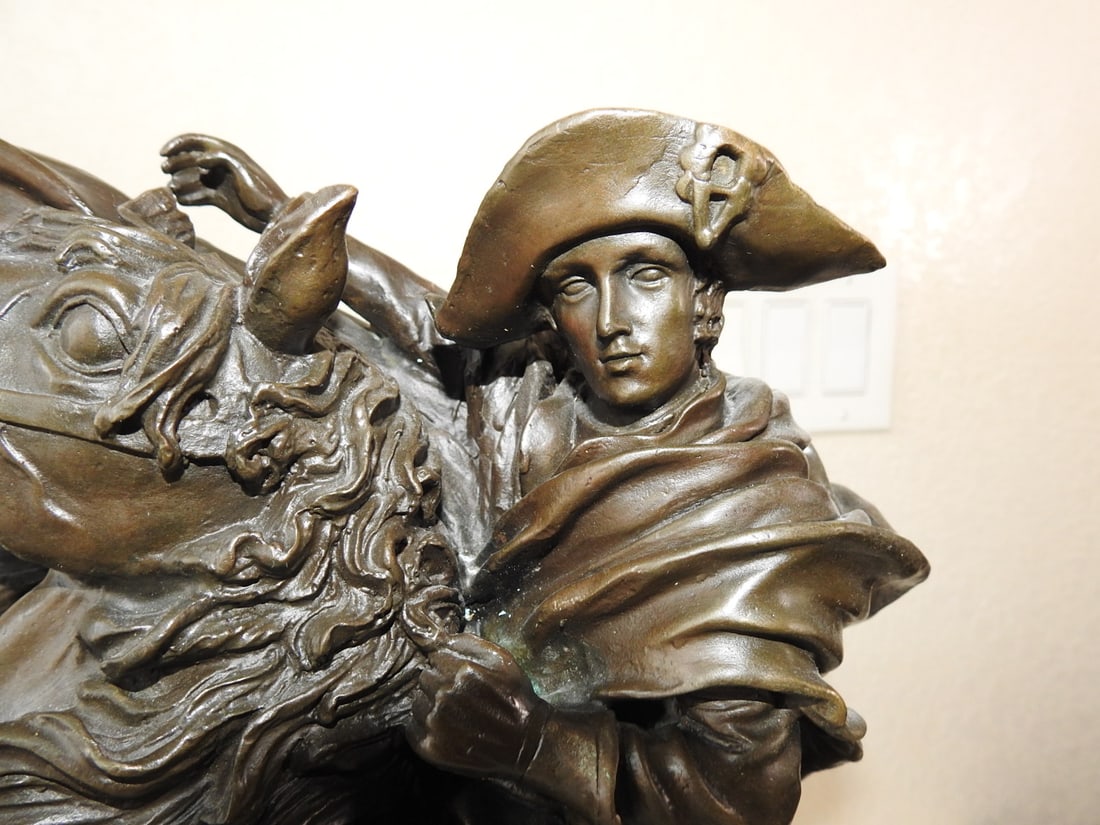 Bronze Napoleon Crossing the Alps Statue after Jacques-Louis David - 2