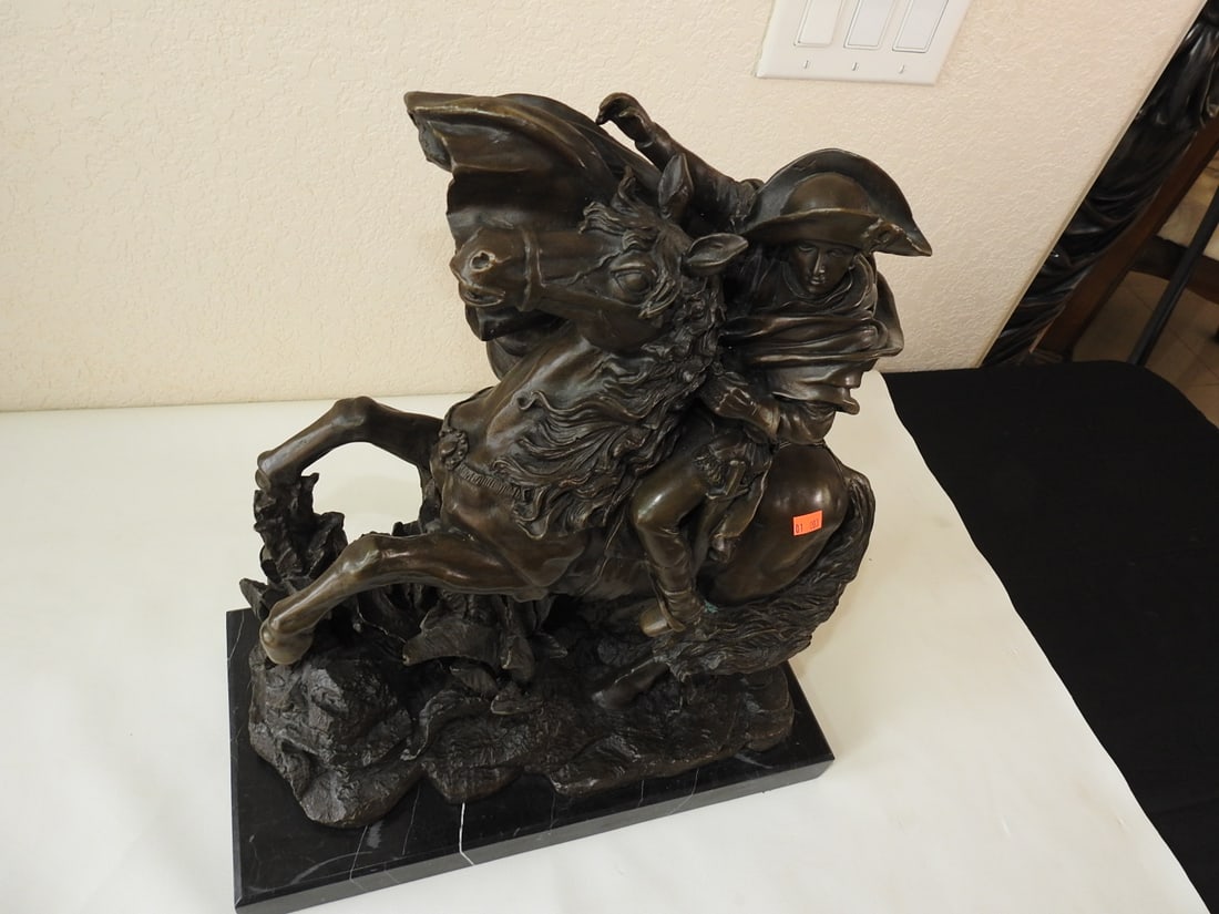 Bronze Napoleon Crossing the Alps Statue after Jacques-Louis David - 6