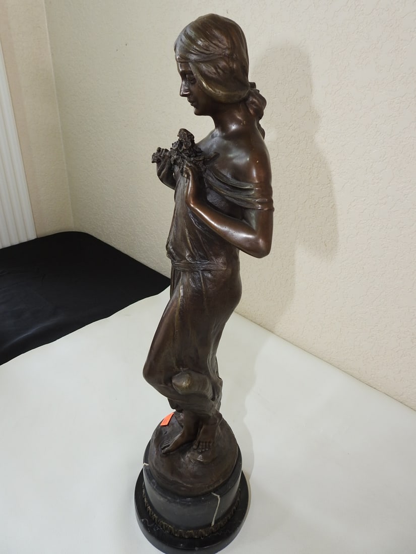 Bronze Spirit of Spring Statue after Jean Patoue - 4