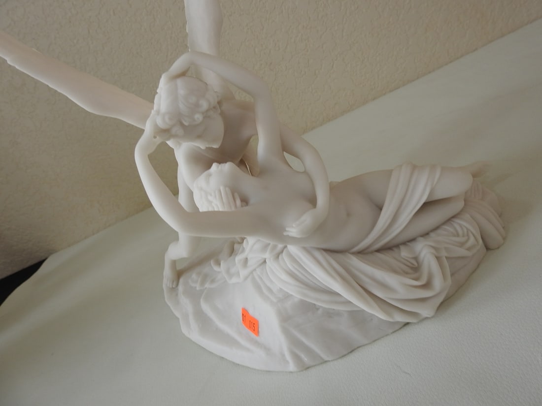 Classical Psyche Revived by Cupid Statue - 2
