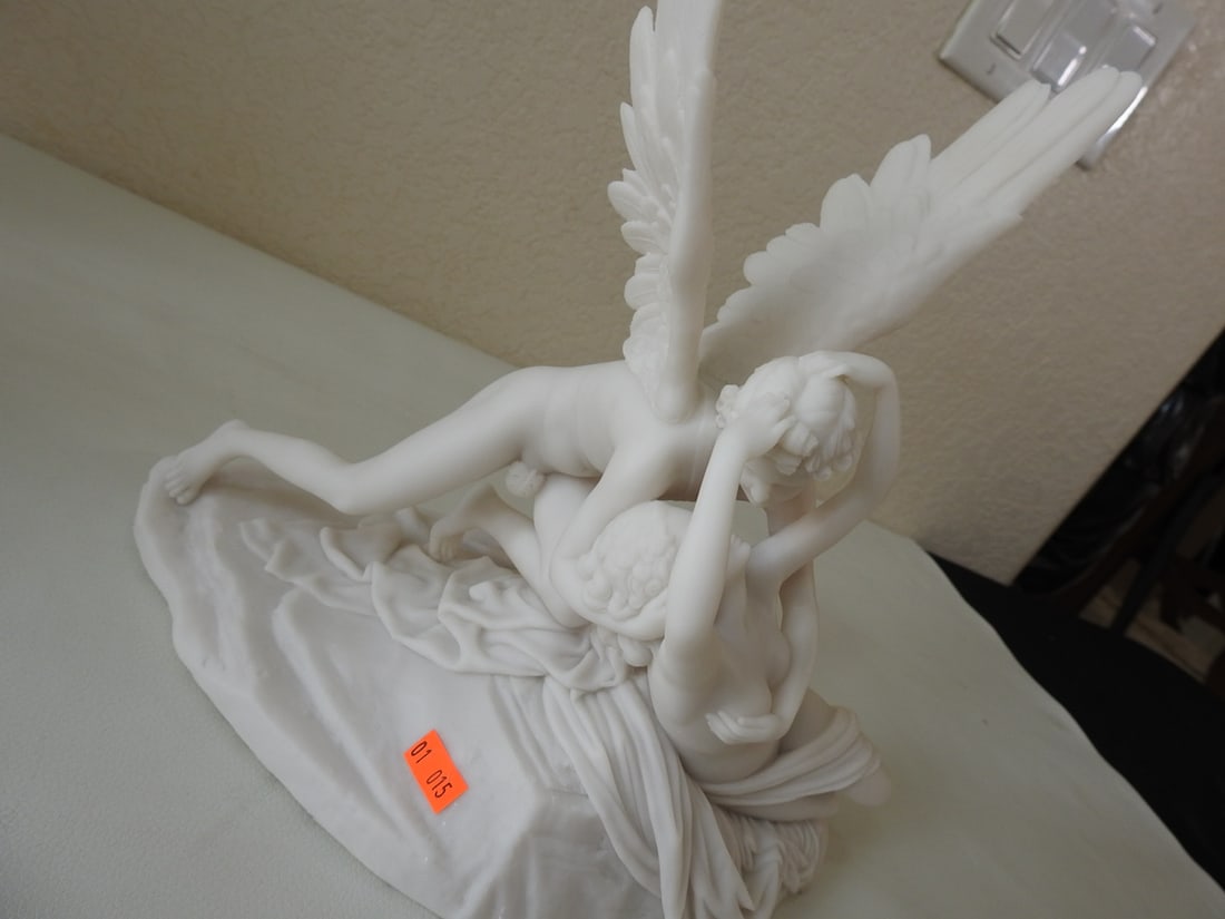 Classical Psyche Revived by Cupid Statue - 3