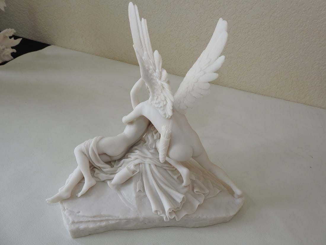Classical Psyche Revived by Cupid Statue - 5