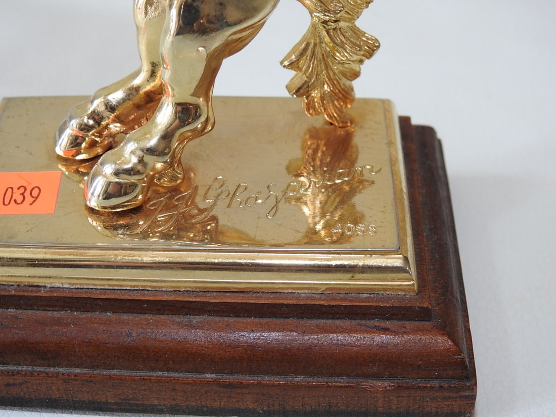 H. Ghazarian 1983 Gold-Plated Unicorn Figurine - 2