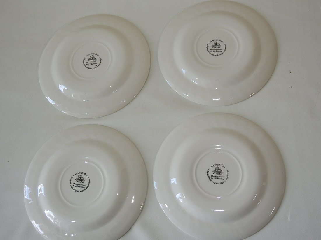 Churchill England Herring's Hunt Plates Set of 4 - 6