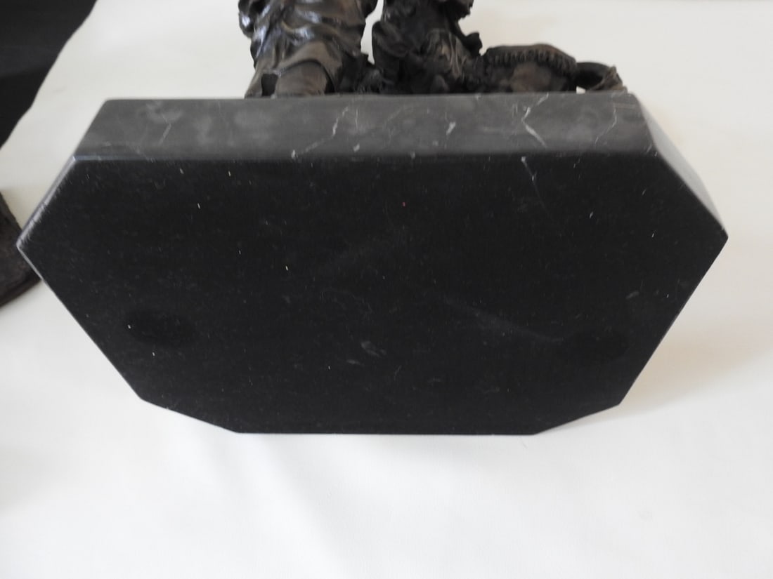 Bronze Arabian Man Assisting Woman Statue - 11