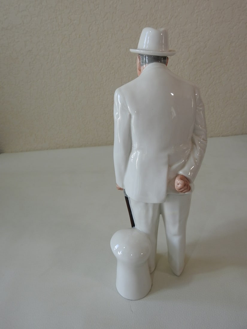 Vintage Porcelain Man in White Suit Figurine - 3