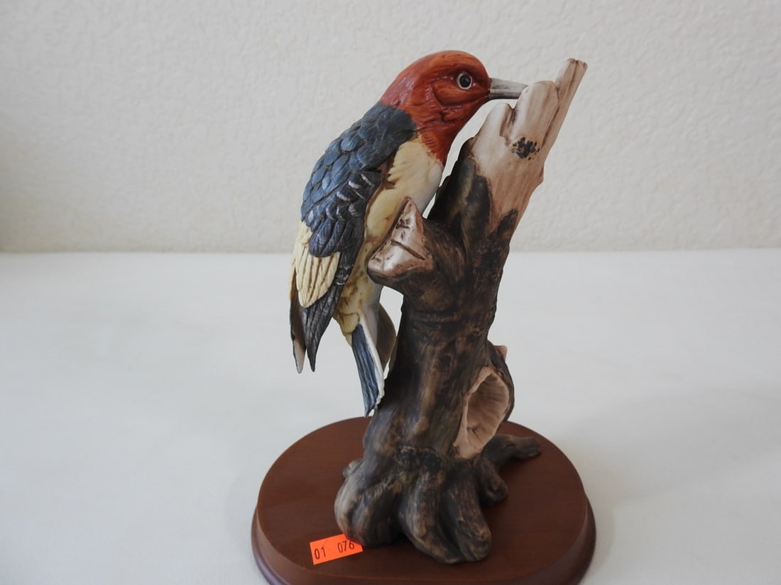 Goto Original Japanese Porcelain Woodpecker Figurine - 3
