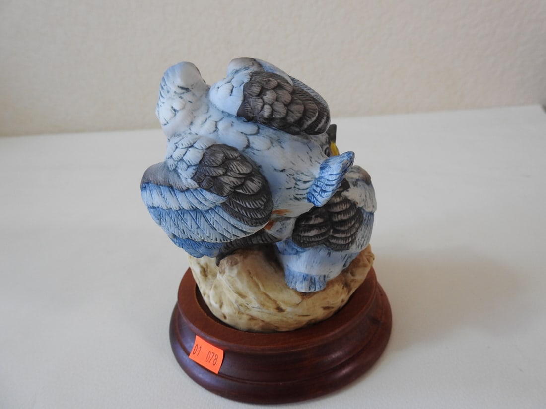 Andrea by Sadek Baby Blue Birds Porcelain Figurine #5803 - 2