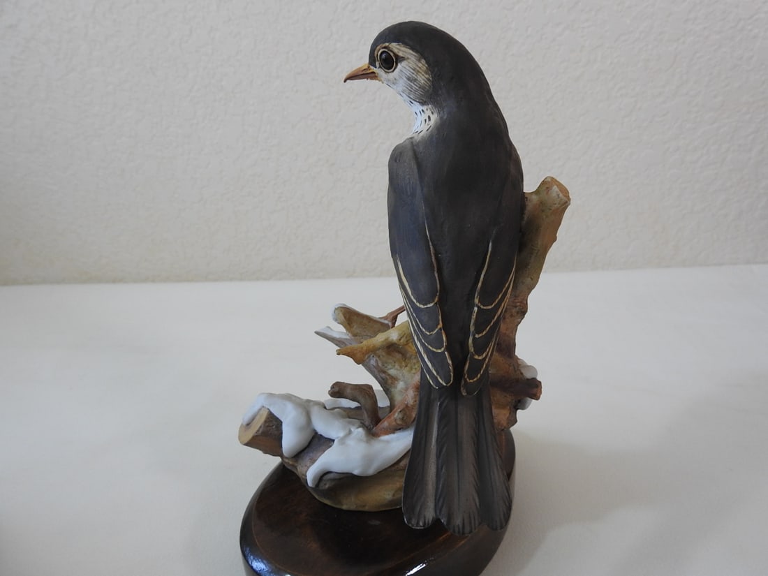 Anichini Italy Porcelain Wood Thrush Bird Figurine - 3