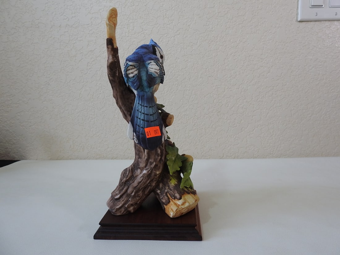 Andrea by Sadek Porcelain Blue Jay Figurine #8753 - 2