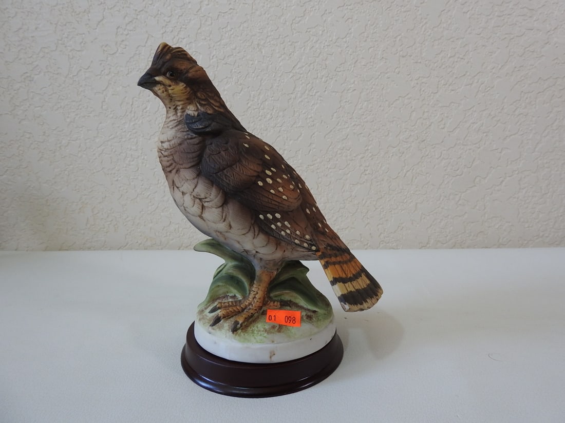 Napcoware Japan Ruffed Grouse Porcelain Figurine #C-6726: Vintage Napcoware Japan Import limited edition ruffed grouse porcelain bird figurine, series #C-6726. Approx. 7.75 x 5.5 x 4.25 in.