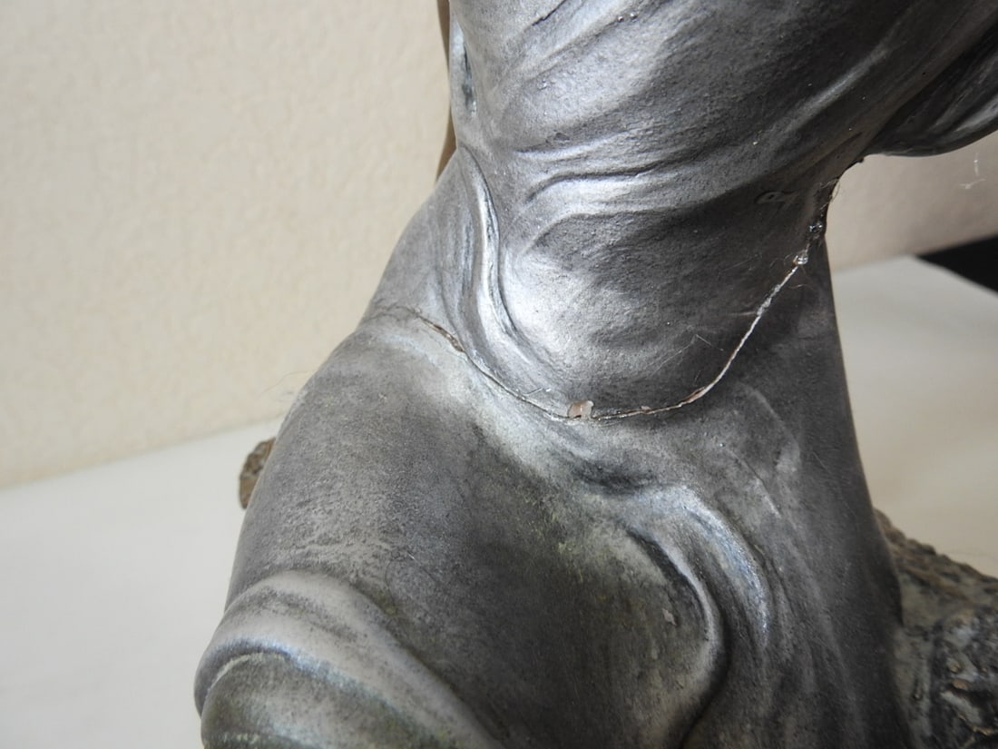 Austin Sculpture 1980 Gilt Plaster Girl Statue - 4
