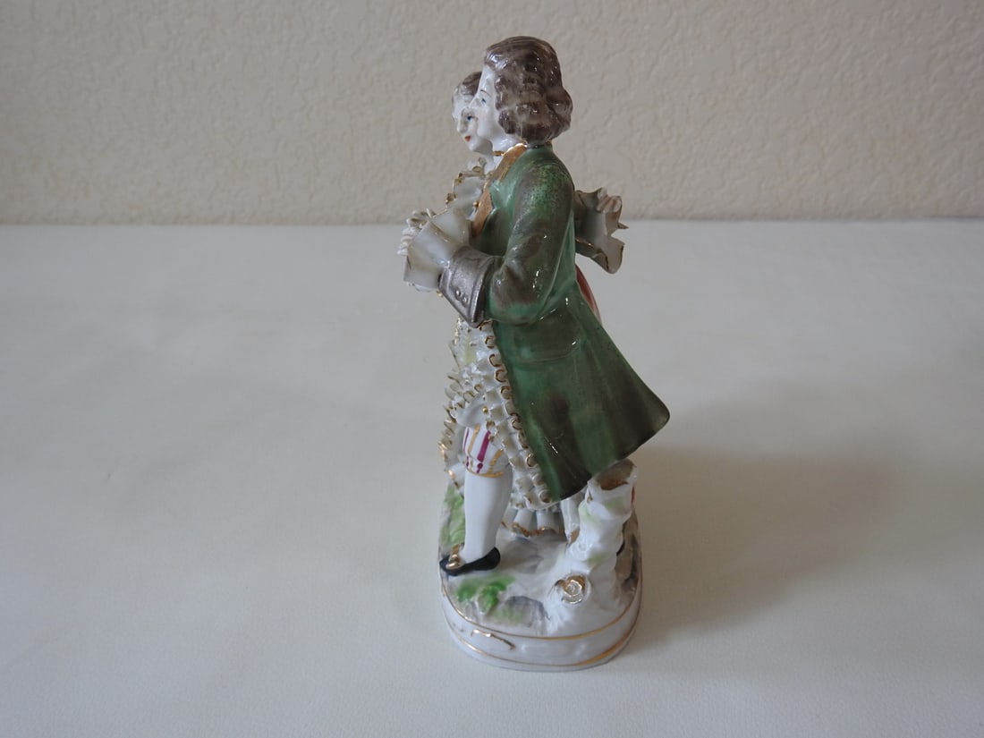 Vintage French Village Couple Porcelain Figurine - 2