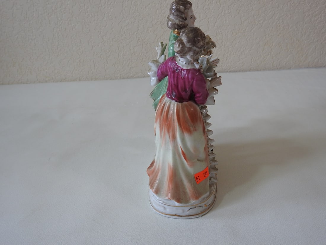 Vintage French Village Couple Porcelain Figurine - 4