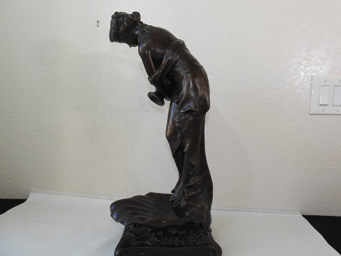 Austin Productions Solid Bronze Lady Statue - 3